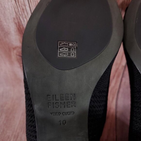 Eileen Fisher Womens Sz 10 Croft Open Toe Stretch Knit Black Ankle Boots Booties - Picture 13 of 13